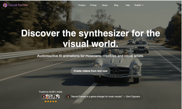 Neural Frames :Discover the synthesizer for the visual world.