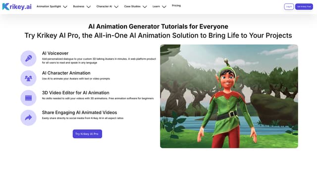 Krikey AI: Customize Characters. Animate. Edit. Create Animation videos in minutes.