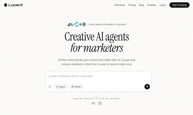 Lucent: Creative AI agents for marketers