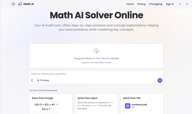 Math GPT: AI Math Assistant for Students & Professionals.
