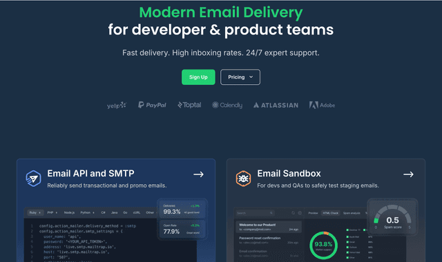Mailtrap :Modern email delivery platform for developer and product teams