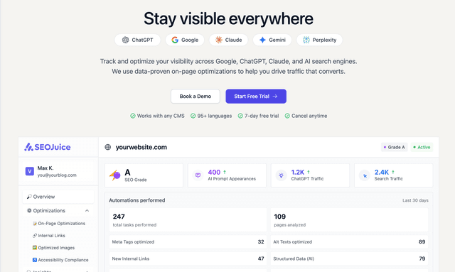 SEO Juice:  Stay visible everywhere