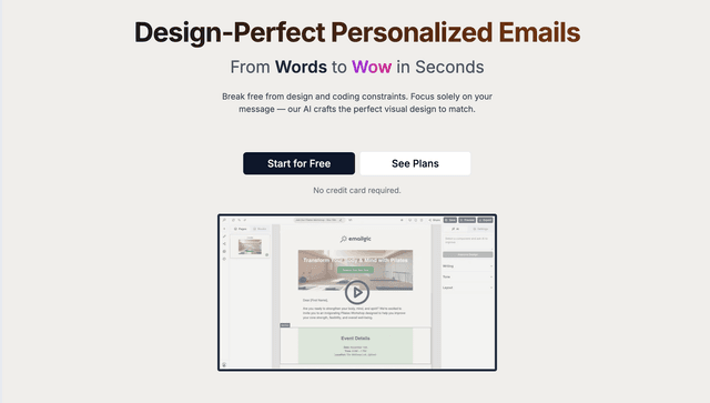 Emailgic: Design-Perfect Personalized Emails