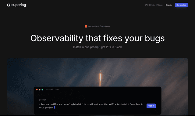 Superlog is an open-source autonomous observability tool