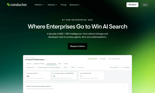 Conductor:The leading enterprise AEO platform for AI content generation.