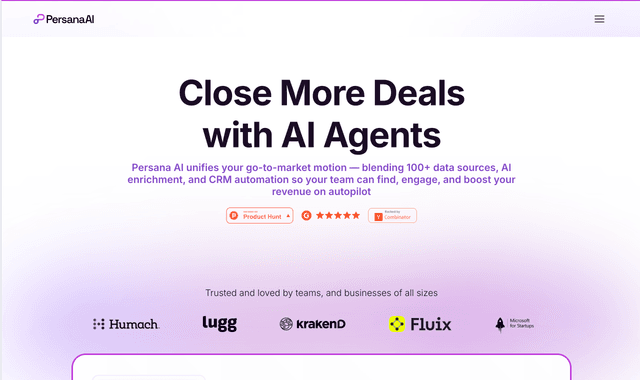 Persana AI: Close Deals Faster with AI Agents