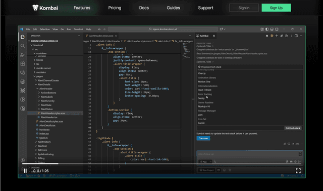 Kombai : Built-in skills that build world-class frontend