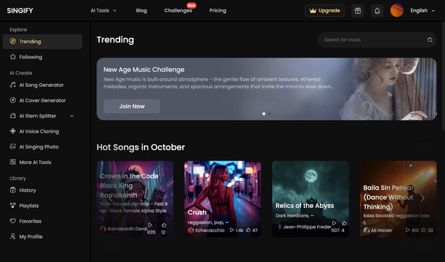 Singify by Fineshare :Make AI music covers with your favorite artists anytime