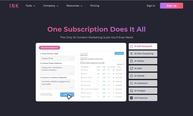 Ink: Experience the Power of Perfectly Optimized Content