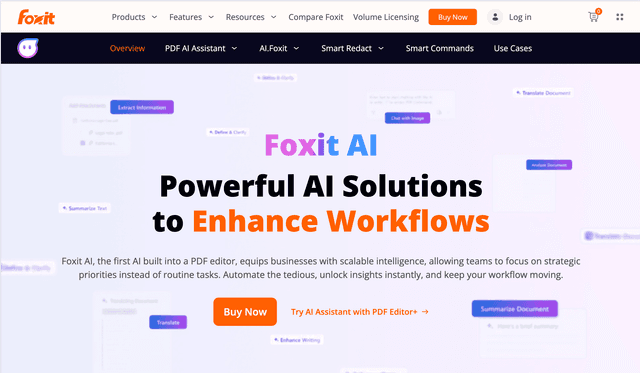 Foxit AI Powerful AI Solutions to Enhance Workflows