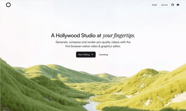 Diffusion Studio: Generate, compose and render pro-quality videos with the first browser-native video & graphics editor.