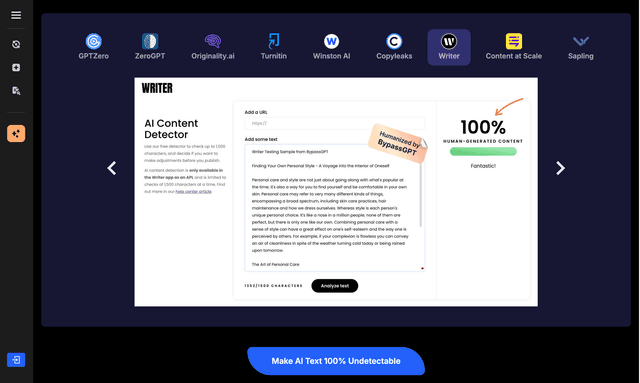 BypassGPT: Convert AI Text to Human-like, Plagiarism-free, Undetectable Content