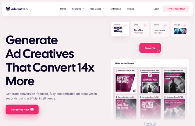 Adcreative.ai :Generate Ad Creatives That Convert 14x more