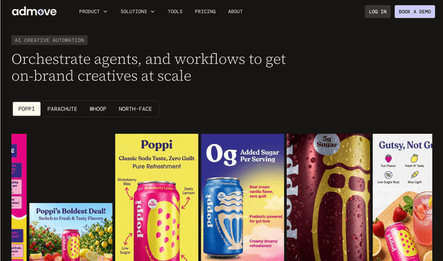 Admove AI:AI agent that turns your product data into on-brand video and static ads.