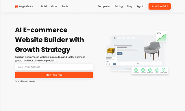 Zegashop: AI E-commerce Website Builder with Growth Strategy
