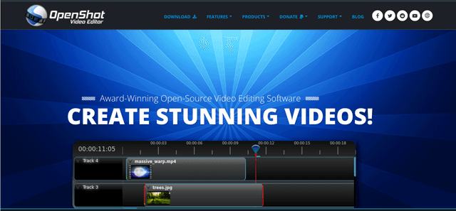 Openshot :open-source video editing software