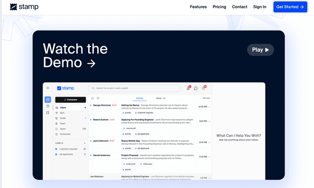 Stamp: Email, handled.