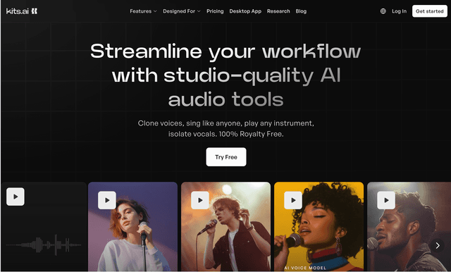 Kits.AI is an AI voice and music tool