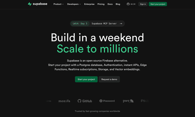 Supabase is an open source backend platform.