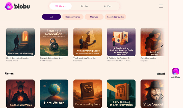 Blobu AI : AI Tool For Book summaries