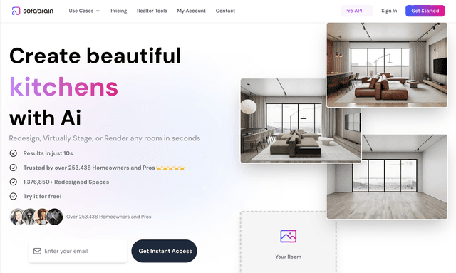 Sofa Brain Create beautiful kitchen with AI 