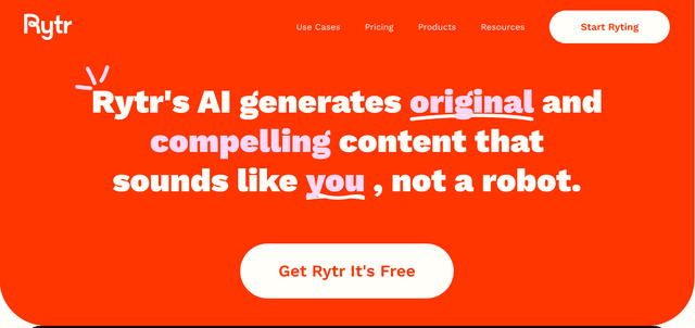 Rytr: Free AI Writer, Content Generator & Writing Assistant