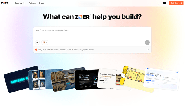 Zoer :Build & Deploy Apps and Websites with AI