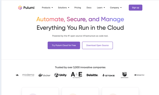 Pulumi lets developers create and manage cloud infrastructure