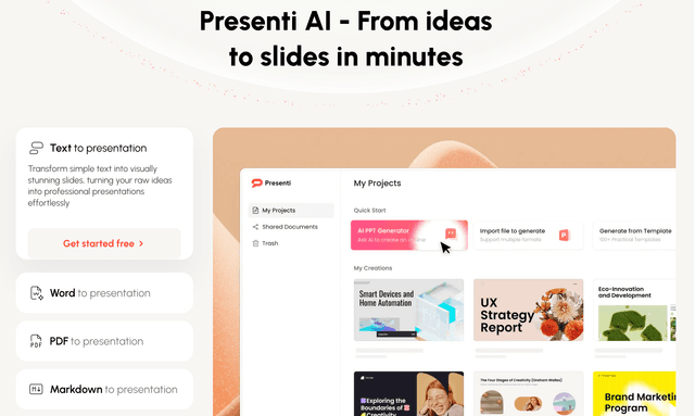 Presenti AI: From ideas to slides in minutes