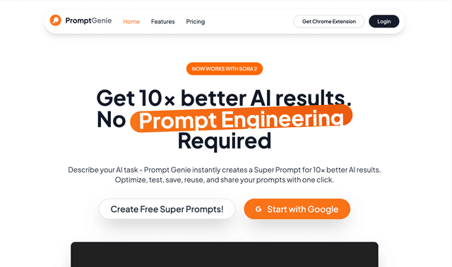 Prompt Genie: Optimize, test, save, reuse, and share your prompts with one click.
