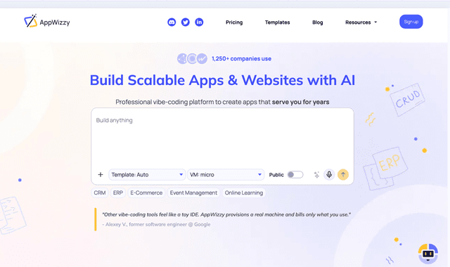 AppWizzy: Build Scalable Apps & Websites with AI