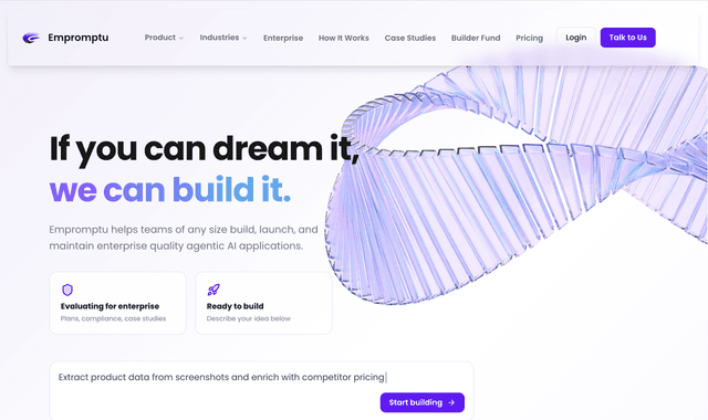 Empromptu :Agentic AI that builds AI Apps