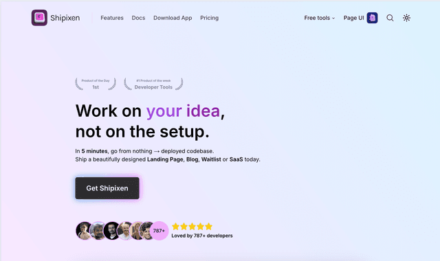 Shipixen :Create a blog & landing page in minutes