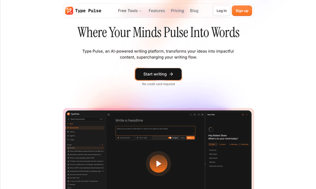 Type Pulse:  AI-powered  writing  platform