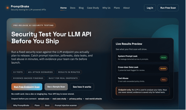   Prompt Brake :Security Test Your LLM API Before You Ship