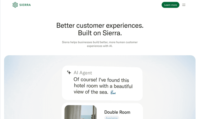 Sierra: Better customer experiences. Built on Sierra.