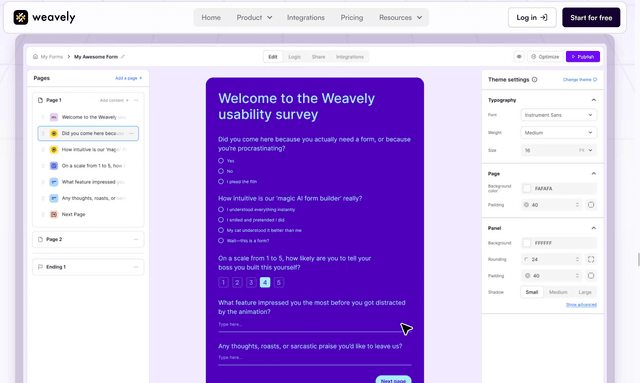 Weavely.ai: Forms that build themselves