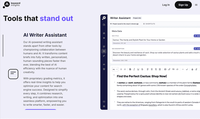 Keyword Insights :Turn keywords into traffic-driving content