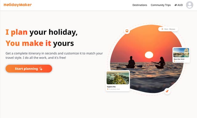 Holiday Maker: Your personal trip planner