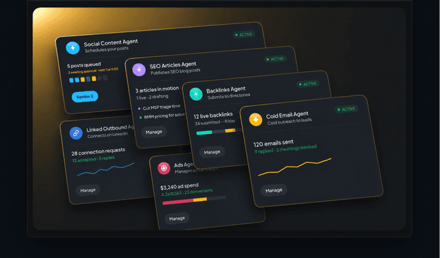 Gold Mine AI: Let AI agents run your content, SEO, and outreach while you build