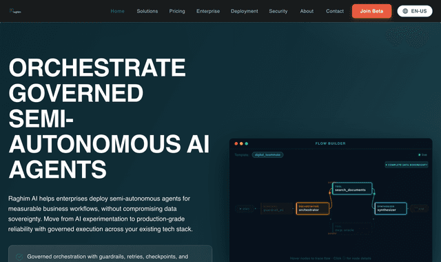 Raghim AI :Enterprise AI Agents & Data Sovereignty