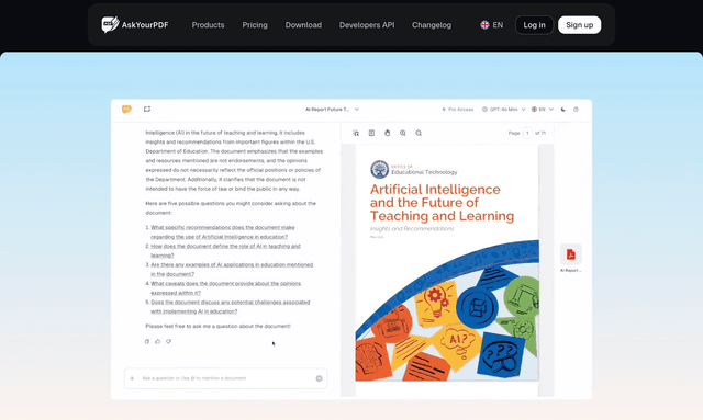Ask Your PDF :Turn Complex PDFs into Easy-to-Understand Summaries in Seconds
