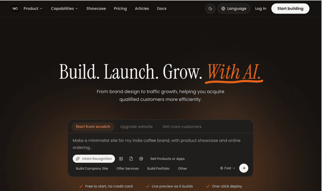 We0.ai: Build your website. Grow your business.