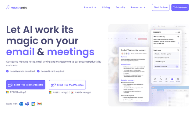 Maestro Labs: Let AI work its magic on your email & meetings