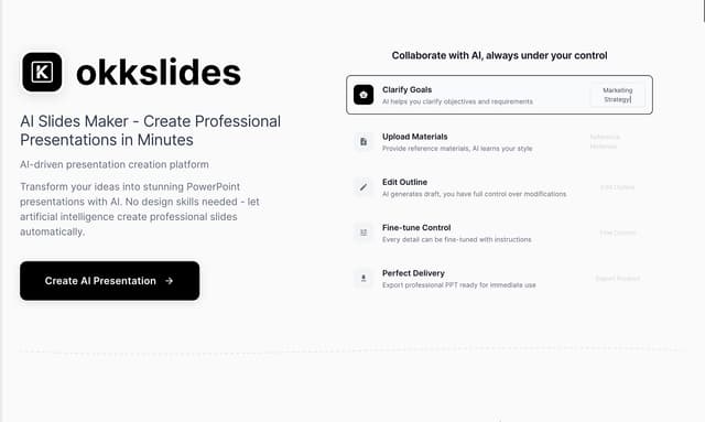 Okkslides: Create Professional Presentations in Minutes
