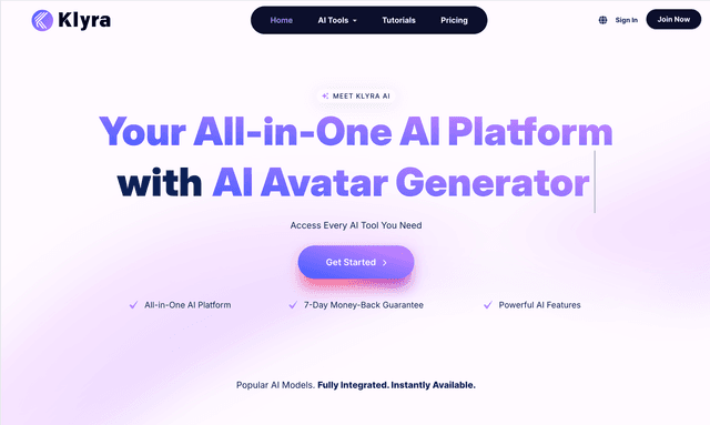 Klyra AI : Your All-in-One AI platform for content creation.