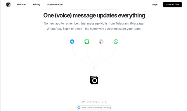 Notis AI: One (voice) message updates everything.