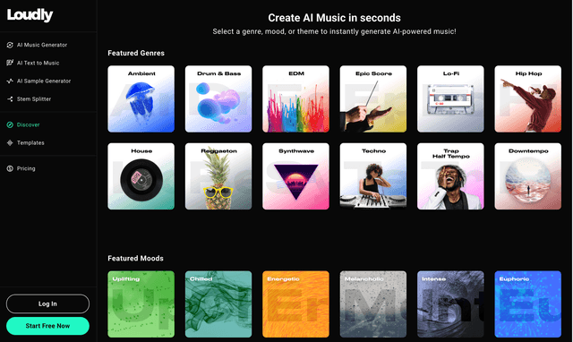 Loudly :Create AI Music in seconds