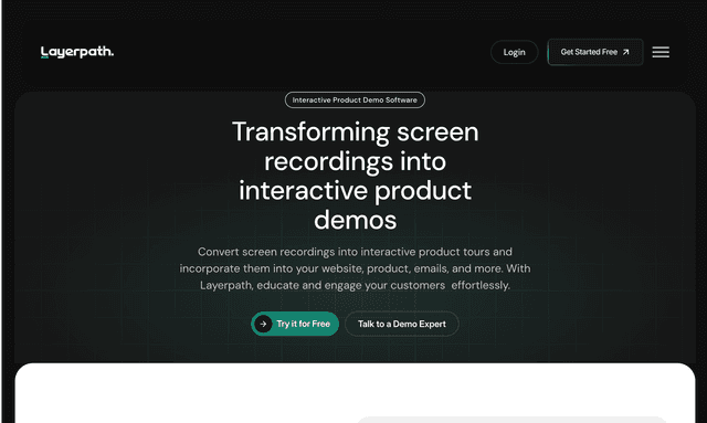 Transforming screen recordings into interactive product demos