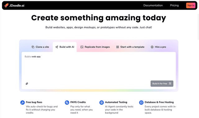 J Doodle.ai :AI software development tool
